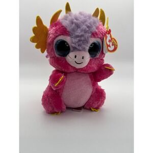 TY Beanie Boos - MIA the Pink & Purple Dragon (Glitter Eyes) [6 inch] - MWMTs